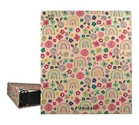 Unipapel - Classeur à anneaux kraft recyclé A4, 4 anneaux mixtes 40 mm, Uninature Design Hawaï, FSC Recycled 100%, parfait matériel scolaire et de bureau
