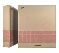 Unipapel | Classeur anneaux Kraft recyclé | A4 | Rose | 4 anneaux mixtes 40 mm | Uninature Concept | Certifié FSC