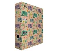 Unipapel - Classeur AZ, 2 anneaux avec levier Kraft A4, 100% recyclé, dos 65 mm, avec œillet et Rado, Uninature Design India, FSC Recycled 100%, parfait pour le bureau à domicile