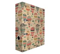 Unipapel - Classeur AZ, 2 anneaux avec levier Kraft A4, 100% recyclé, dos 65 mm, avec œillet et rado, Uninature Design Cappadoce, FSC Recycled 100%, parfait pour le bureau à domicile