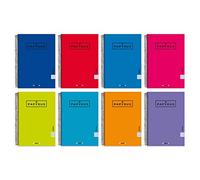 Unipapel Lot de 5 Cahiers à spirales 80 feuilles 3,5 mm 90 g Couleurs aléatoires Papyrus 04 - Uniclasic 98453097