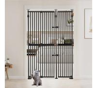 unipaws Barrière de sécurité extra haute de 190,5 cm de haut, fermeture automatique et sans perçage, pour porte, couloir, escaliers, résistante aux chats et chiens, convient pour une ouverture de 88,9