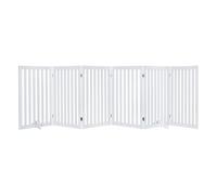 unipaws Barrière de sécurité extra large pour animaux de compagnie - 306 cm - Barrière de sécurité autoportante et séparateur de pièce - Parc en bois pour chiot - Barrière extensible pour la maison