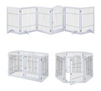 unipaws Barrière pour Chien Extra Large à 6 Panneaux, Barrière de sécurité Parc enclos Chien avec Porte, Barrière d'escalier Pliante Enclos d'exercice pour Chiens, pour intérieur