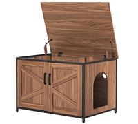 unipaws Boîte à litière pour chat avec ouverture par le haut, adaptée aux personnes âgées, à la taille ou aux personnes à problèmes, meuble de boîte à litière XL extra large, couvercle de litière