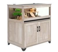 unipaws Cage pour Hamster avec Armoire de Rangement, enclos Transparent en Acrylique avec bac Amovible, pour Hamsters syriens, Nains, Rats, Lapins, hérissons et cochons d'Inde