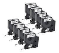 UniPlus 8x 45013s Ruban D'étiquette Compatible pour Dymo D1 12mm x 7m Tape | D1 45013 s0720530 pour Dymo labelmanager 160 210D 100 280 360D 420P 500TS 120P 150, LabelWriter 450 Duo, Noir sur blanc