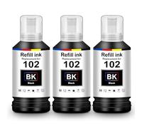 UniPlus Encre E102 ET-2856 ET-3950 ET-3850 Compatible pour Epson E102 Multipack Noir Bouteille Cartouche Compatible pour Epson Ecotank ET-4850 ET-2850 ET-15000 ET-4856 ET-2851 ET-2750 ET-4750 ET-4700