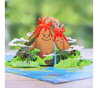 UNIPOP Carte Pop-Up I Lava You - Anniversaire de Mariage Femme, Saint-Valentin, 1er Anniversaire, Design Romantique en Papier