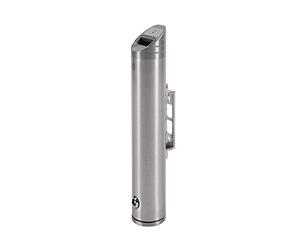 UNIPOS Cendrier mural - Rond en Aluminium Gris foncé (Silver) Moderne pour Extérieur