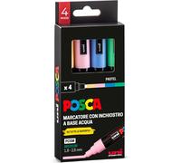 Uniposca Set Avec Marqueurs Acryliques Pointe Ronde 1,8-2,5 Mm, Couleurs Pour Tissus, Bois, Verre Et Autres, Marqueurs Aquarellables Uni Posca Professionnels Et Papeterie, Résistants À