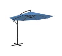 Uniprodo Parasol déporté - Bleu - Rond - Ø 300 cm - Inclinable UNI_UMBRELLA_R300BL_N