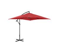 Uniprodo Parasol déporté - Bordeaux - Rectangulaire - 250 x 250 cm - Inclinable UNI_UMBRELLA_SQ250BO_N