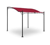 Uniprodo Pergola inclinée rouge vin - 2,6 x 3 m UNI_GAZEBO_ 3X2.5R