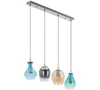 Uniprodo Plafonnier - 4 ampoules - abat-jour en verre de différentes formes UNI_LD_06