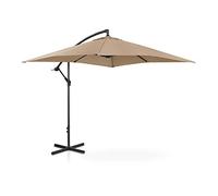 Uniprodo Parasol déporté - Taupe - Rectangulaire - 250 x 250 cm - Inclinable UNI_UMBRELLA_SQ250TA_N