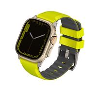 Uniq Bracelet Linus En Silicone Airosoft¿ Watch 1-9 / Se / Ultra (2) 42/44/45/49 Mm Vert Citron