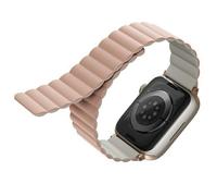 Uniq bracelet Revix Apple Watch série 4/5/6/7 / SE 44 / 45mm. Aimant réversible rose-beige / pink-beige