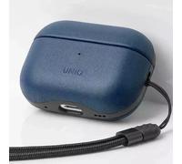 Uniq étui Terra AirPods Pro 2 gen. Genuine Leather niebieski/space blue, étui pour écouteurs + casque, Bleu