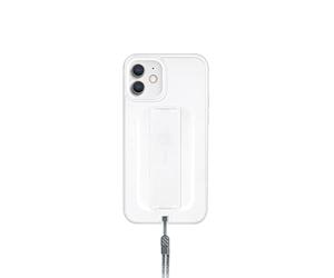 UNIQ HELDRO - Coque de Protection Robuste avec Lanière de Maintien et Sangle Solide - Résistance aux Chutes et aux chocs (iPhone 12/12Pro, Givre)
