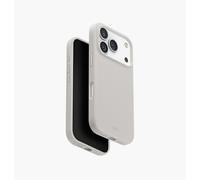 UNIQ LINO Coque pour iPhone 17 Pro Max (gris brume) | Silicore Coque de téléphone en silicone minimaliste au toucher avec chargement magnétique intégré