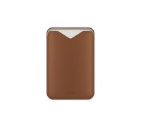 UNIQ Lyden Evo Caramel MagSafe Étui portefeuille et béquille pour iPhone 15 Pro/Pro Max | Porte-cartes magnétique fin avec support de téléphone de qualité supérieure