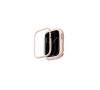 Uniq ModDuo Coque pour Apple Watch avec Lunette en Polycarbonate Interchangeable 45/44 mm - Rose poudré/Blanc