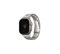Uniq Osta Apple Watch Bracelet en acier avec maillons auto-réglables Taille 49/45/44/42 mm Argent titane, Argent titane, One Size