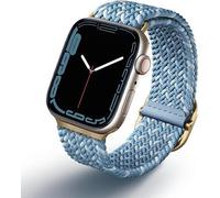UNIQ pasek Aspen Apple Watch 40/38/41mm Series 4/5/6/7/8/SE/SE2 Braided DE modry/cerulean blue