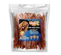 UNIQ PETS Hundeleckerli 500 g de magret de canard à rayures pour chien sans blé et faible en gras - Friandises pour chiens de petites et grandes races - Friandises d'entraînement