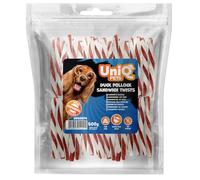 UniQ Pets Hundeleckerli Bâtons à mâcher avec canard et morue 500 g faible en matières grasses sans gluten pour petits et grands chiens