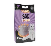 UNIQ PETS Litière pour chat TOFU biodégradable 2,5 kg, parfum lavande