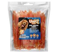 UniQ Pets Snack pour chien - Poitrine de poulet douce - 500 g - Viande séchée pour chiens de toutes tailles - Délicieuse friandise pour chien en filet de poitrine de poulet - Bâtonnets à mâcher - Sans