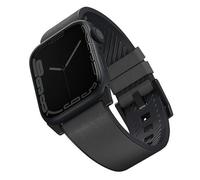 UNIQ Straden Apple Watch 4/5/6/7/SE/8/9/Ultra 44/45/49mm Bracelet cuir hybride gris/gris