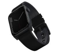 UNIQ Straden Apple Watch 4/5/6/7/SE/8/9/Ultra 44/45/49mm Bracelet cuir hybride noir