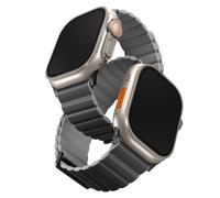 Uniq Uniq Bracelet double face Revix Premium Edition Watch Series 1 á 10 / SE / Ultra (2) (44/45/46/49 mm) Charbon/Gris Cendré Multicolore