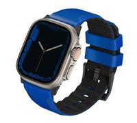 Uniq Uniq Bracelet Linus en silicone AiroSoft™ Watch Series 1 á 10 / SE / Ultra (2) (44/45/46/49 mm) Racing Blue Bleu
