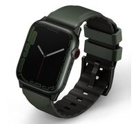 Uniq Uniq Bracelet Linus en silicone AiroSoft™ Watch Series 1 á 10 / SE / Ultra (2) (44/45/46/49 mm) Vert mousse Vert