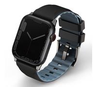 Uniq Uniq Bracelet Linus en silicone AiroSoft™ Watch Series 1 á 9 / SE (38/40/41 mm) | Series 10 (42 mm) Noir minuit Noir