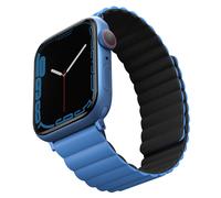 Uniq Uniq Bracelet Revix réversible Watch Series 1 t/m 11 / SE / Ultra (44/45/46/49 mm) Caspian (Blue/Black) Multicolore