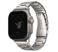Uniq Osta Apple Watch Bracelet en acier avec maillons auto-réglables Taille 49/45/44/42 mm Argent titane, Argent titane, One Size