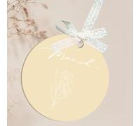 Uniqicon 12pcs Rondes Acrylique Jaune Clair pour Artisanat, Boules Plates De 3 mm 1/8 Pouce pour DIY Porte-Clés Uniques, Étiquette Cadeau, Décoration De Table De Mariage, Décoration De Fête