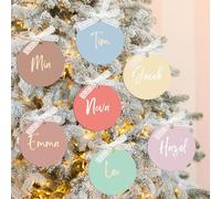 Uniqicon 14pcs Macaron Rond, Boules Acryliques Vierges De 3 mm, Disques Acryliques Extra Épais De 1/8 Pouce pour Décoration De Table De Mariage, Étiquettes Cadeaux, Décoration De Fête, Noël