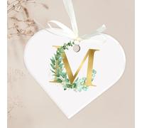 Uniqicon 20pcs Étiquettes Cadeaux Vierges en Forme De Cœur Blanc, Cœur Vierge Extra Épais en Acrylique Plat De 1/8 Pouce avec Trou, Ornement À Suspendre en Forme De Cœur pour Mariage, Saint-Valentin