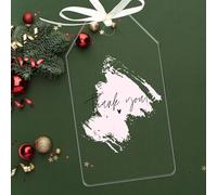 Uniqicon 25pcs Étiquettes De Nom Claires, DIY Acrylique Ornements Vierges, Acrylique Cartes De Table, Étiquettes Acryliques Transparentes Uniques pour Les Projets De Bricolage Et Artisanat