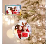 Uniqicon Boule De Noël Personnalisable, Boule Personnalisé Noel Deco Sapin De Noel, Decoration Noel Interieur Maison, Cadeau De Noel Original pour Maman Papa Grand Mere