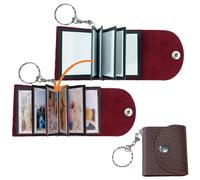 Mini porte-clés photo, petit porte-clés personnalisé en cuir avec photo à mémoire de forme, album personnalisé, mini porte-clés mignon avec livre d'images pour famille, petit ami, couples, chien,