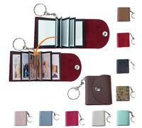 uniqicon Mini Porte-clés Photo, Petit Porte-Clés Personnalisé en Cuir 10 Photos, Mini Album Photo Portable, Porte-Image, Cadeaux Photo Personnalisés Famille, Couples, Fête des mères, Anniversaire