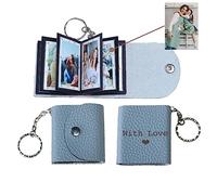 Uniqicon Photo Porte-Clefs Mini Personnalisé en Cuir, Souvenir et Album Photo