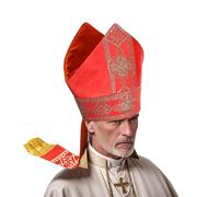 UniqKaliber Chapeau d'évêque papal Mitre Clergé Accessoire pour Halloween Cosplay Fête